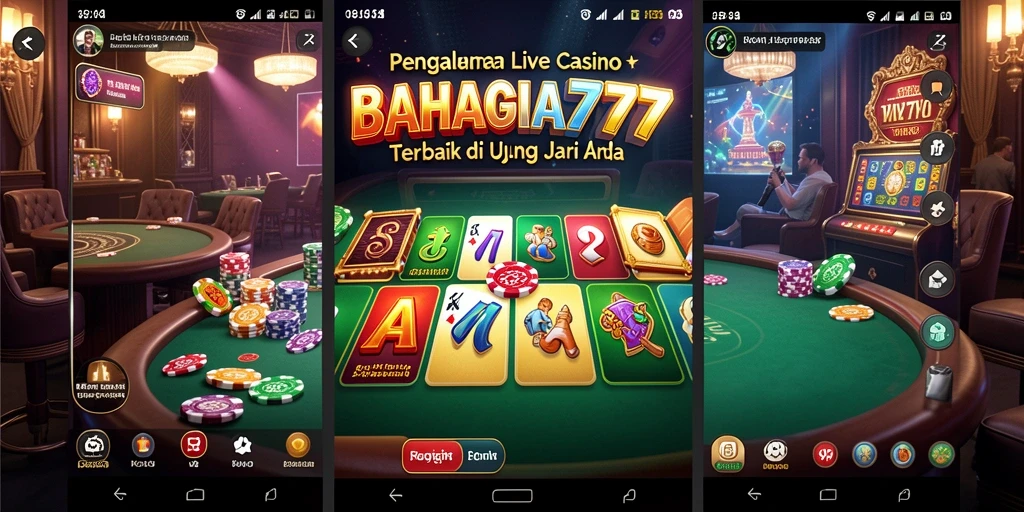 Tampilan menarik dari gameplay Live Casino di BAHAGIA777.