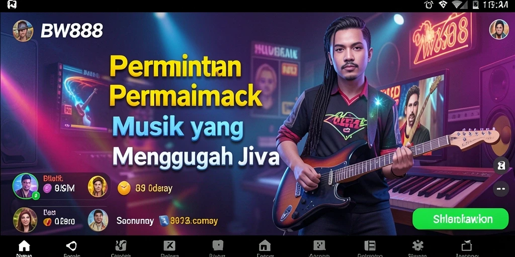 Screenshot gameplay BW888 yang menunjukkan serunya bermain musik.