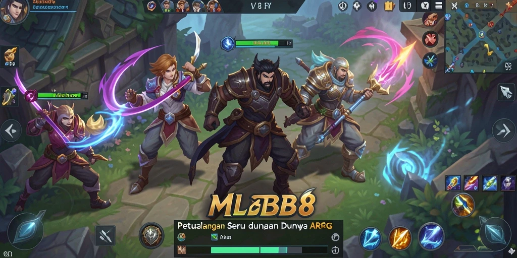Screenshot gameplay MLBB8 menampilkan pertarungan seru dan karakter yang menakjubkan.