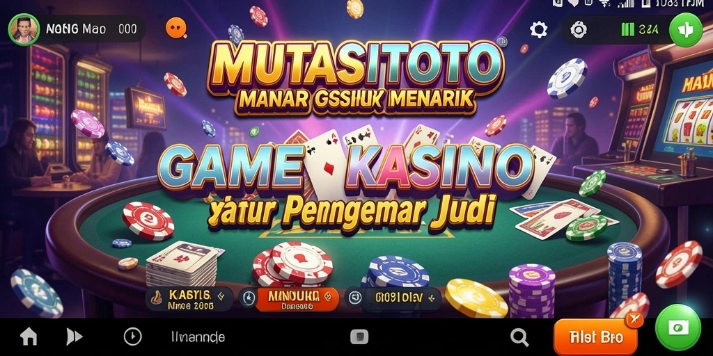 Tampilan gameplay MUTASITOTO dengan berbagai pilihan permainan Kasino.