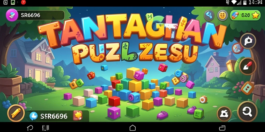 Screenshot gameplay SR6666 menampilkan tantangan Puzzle yang seru.